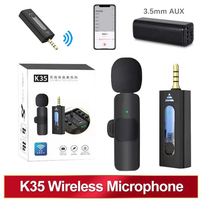 K35 Dual Wireless Dynamic Microphone with Noise Cancelling