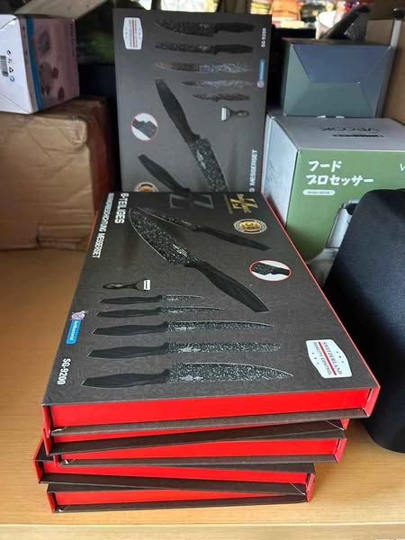 Zepter 5 Pcs Non-Stick Knife Set for Kitchen, Super Sharp high Carbon Stainless Steel Material